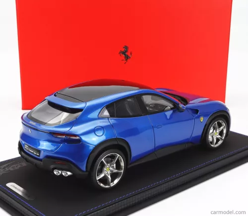 FERRARI  PUROSANGUE SUV 2022 - CON VETRINA - WITH SHOWCASE  BLU CORSA - BLUE MET