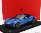 FERRARI  ROMA SPIDER OPEN 2020 - CON VETRINA - WITH SHOWCASE  BLU CORSA - BLUE MET