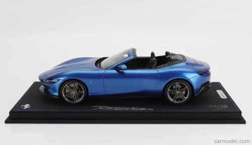 FERRARI  ROMA SPIDER OPEN 2020 - CON VETRINA - WITH SHOWCASE  BLU CORSA - BLUE MET