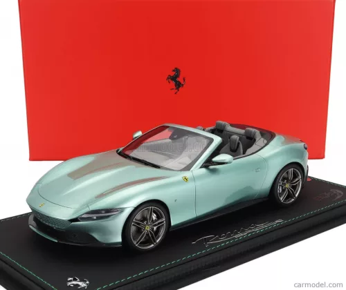 FERRARI  ROMA SPIDER OPEN 2020 - CON VETRINA - WITH SHOWCASE  VERDE TEVERE - GREEN MET