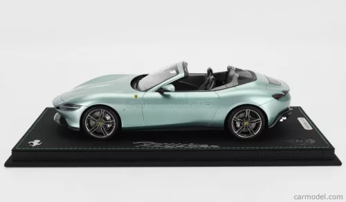 FERRARI  ROMA SPIDER OPEN 2020 - CON VETRINA - WITH SHOWCASE  VERDE TEVERE - GREEN MET
