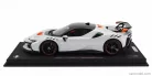 FERRARI  SF90 XX STRADALE 2024 - CON VETRINA - WITH SHOWCASE  BIANCO ARTICO - WHITE MET ORANGE BLACK
