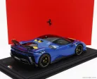FERRARI  SF90 XX STRADALE 2024 - CON VETRINA - WITH SHOWCASE  AZZURRO DINO - LIGHT BLUE BLACK YELLOW