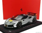 FERRARI  SF90 XX STRADALE SPIDER 2024 - CON VETRINA - WITH SHOWCASE  GRIGIO COMPETIZIONE - GREY YELLOW BLACK