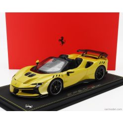   FERRARI  SF90 XX STRADALE SPIDER 2024 - CON VETRINA - WITH SHOWCASE  GIALLO MONTECARLO - YELLOW MET BLACK