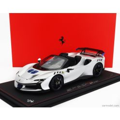   FERRARI  SF90 XX STRADALE SPIDER 2024 - CON VETRINA - WITH SHOWCASE  ARGENTO NURBURGRING - SILVER BLUE BLACK
