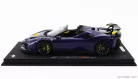 FERRARI  SF90 XX STRADALE SPIDER 2024 - CON VETRINA - WITH SHOWCASE  BLU ELETTRICO - BLUE YELLOW BLACK