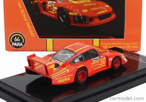 PORSCHE  935/78-81 3.2L TURBO MOBY DICK TEAM MOMO PENTHOUSE N 30 100 MILES LAGUNA SECA 1981 GIANPIERO MORETTI  RED YELLOW