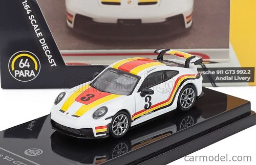 PORSCHE  911 992-2 GT3 ANDIAL LIVERY N 3 COUPE 2025  WHITE ORANGE RED