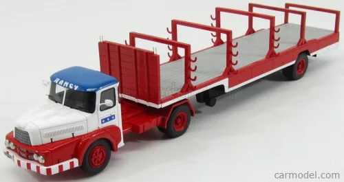 UNIC  IZOARD TRUCK SEMI-REMORQUE 1958 - SABINE RANCY CIRQUE - CIRCUS  WHITE RED BLUE