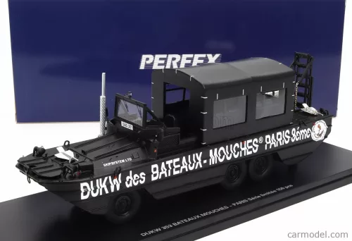 GMC  DUKW CCKW 353 TRUCK BOAT BATEAUX MOUCHES PARIS ANFIBIO GOMMATO 3-ASSI 1965  BLACK