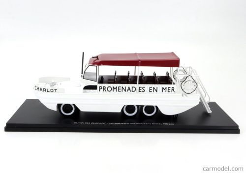 GMC  DUKW CCKW 353 CHARLOT TRUCK BOAT PROMENADES EN MER ANFIBIO GOMMATO 3-ASSI 1965  WHITE RED