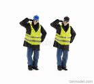 FIGURES  SET 6X POLICE GENDARMES & MANIFESTANTS GILETS JAUNES YELLOW PARIS  BLACK BLUE YELLOW