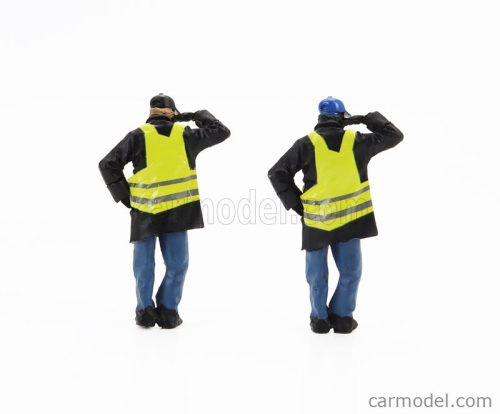 FIGURES  SET 6X POLICE GENDARMES & MANIFESTANTS GILETS JAUNES YELLOW PARIS  BLACK BLUE YELLOW