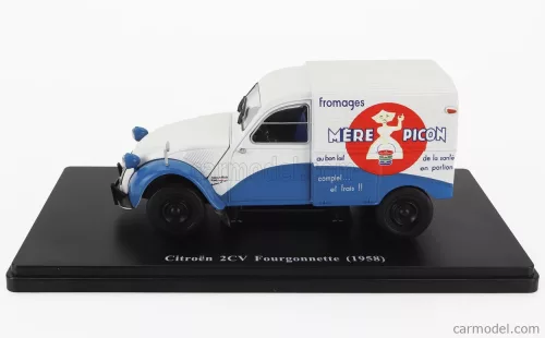 CITROEN  2CV VAN FOURGONETTE MERE PICON 1958 - WITHOUT CARD BOX - SENZA SCATOLA  WHITE BLUE