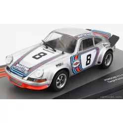   PORSCHE  911 CARRERA 2.8 RSR COUPE TEAM MARTINI RACING N 8 WINNER TARGA FLORIO 1973 HERBERT MULLER - GIJS VAN ENNEP  SILVER RED BLUE