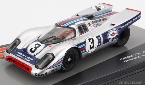 PORSCHE  917K 4.9L TEAM MARTINI RACING N 3 WINNER 12h SEBRING 1971 VIC ELFORD - GERARD LARROUSSE  SILVER BLUE