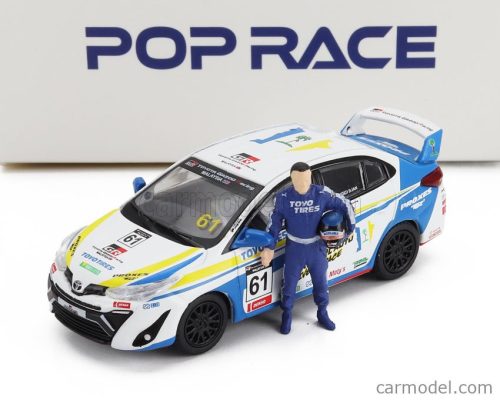 TOYOTA  VIOS GR TEAM TOYOTA RACING N 61 SEASON 4 MALAYSIA 2021 WITH FIGURES TENGKU DJAN  WHITE BLUW