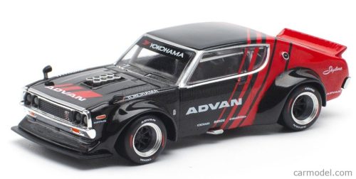NISSAN  SKYLINE GT-R V8 (R34) ADVAN DRIFT 1973  BLACK RED