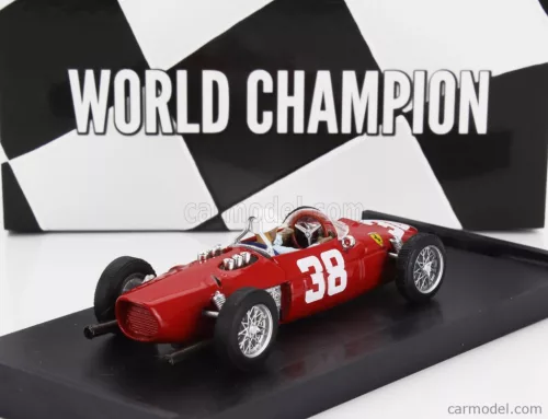 FERRARI  F1  156 N 38 WORLD CHAMPION 3rd MONACO GP 1961 PHIL HILL - WITH DRIVER FIGURE  RED