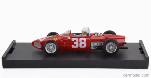 FERRARI  F1  156 N 38 WORLD CHAMPION 3rd MONACO GP 1961 PHIL HILL - WITH DRIVER FIGURE  RED
