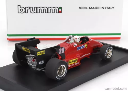 FERRARI  F1  126C4 N 28 BELGIUM GP 1984 RENE ARNOUX - WITH DRIVER FIGURE  RED BLACK