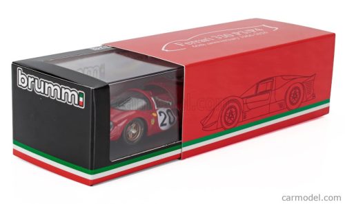 FERRARI  330P4 4.0L V12 SPIDER TEAM SPA FERRARI SEFAC N 20 24h LE MANS 1967 CHRIS AMON - NINO VACCARELLA  RED