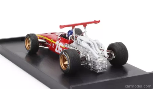 FERRARI  F1  312 N 26 WINNER FRANCE GP 1968 JACKY ICKX - WITH DRIVER FIGURE  RED WHITE