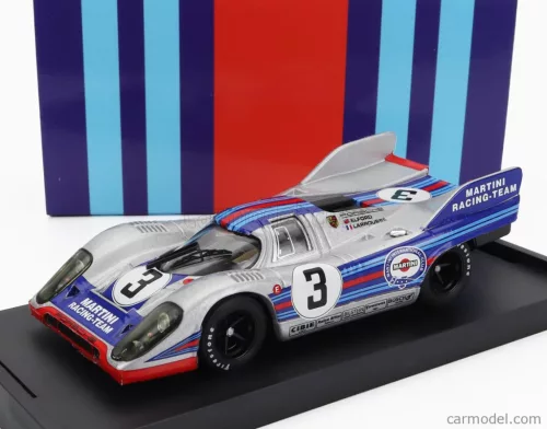 PORSCHE  917K TEAM MARTINI RACING N 3 1000km MONZA 1971 VIC ELFORD - GERARD LAROUSSE  SILVER BLUE
