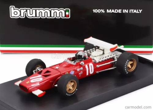 FERRARI  F1 312 N 10 ITALY GP 1969 PEDRO RODRIGUEZ - WITH DRIVER FIGURE  RED WHITE