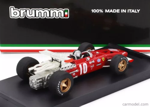 FERRARI  F1 312 N 10 ITALY GP 1969 PEDRO RODRIGUEZ - WITH DRIVER FIGURE  RED WHITE