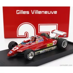   FERRARI  F1  126C2 N 27 2nd SAN MARINO IMOLA GP 1982 GILLES VILLENEUVE - WITH DRIVER FIGURE  RED