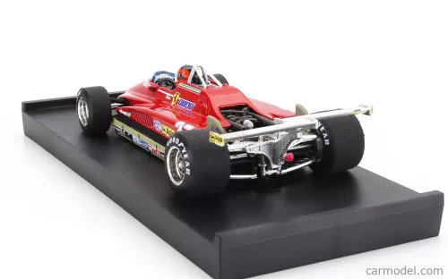 FERRARI  F1  126C2 N 27 USA OVEST LONG BEACH GP 1982 GILLES VILLENEUVE - WITH DRIVER FIGURE  RED