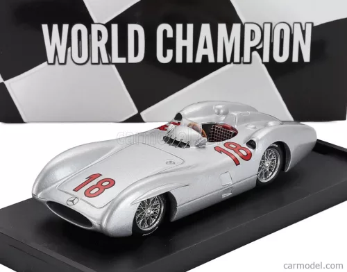 MERCEDES BENZ  F1  W196C N 18 WORLD CHAMPION SEASON 1954 JUAN MANUEL FANGIO  SILVER