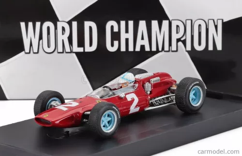 FERRARI  F1  158 N 2 WORLD CHAMPION WINNER ITALY GP 1964 JOHN SURTEES 1964 - WITH DRIVER FIGURE  RED