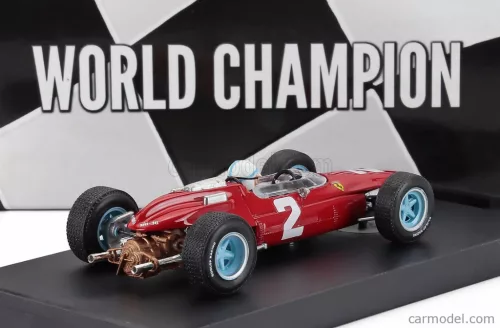 FERRARI  F1  158 N 2 WORLD CHAMPION WINNER ITALY GP 1964 JOHN SURTEES 1964 - WITH DRIVER FIGURE  RED