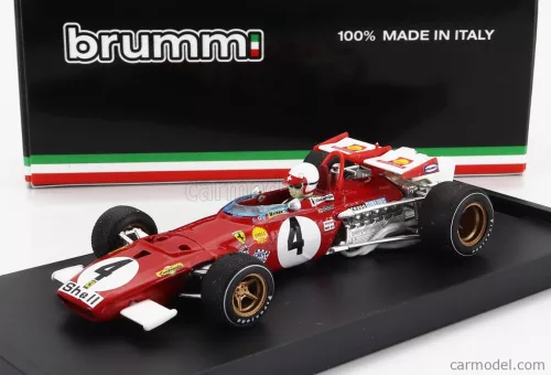 FERRARI  F1 312B N 4 WINNER ITALY GP 1970 CLAY REGAZZONI - WITH DRIVER FIGURE  RED WHITE