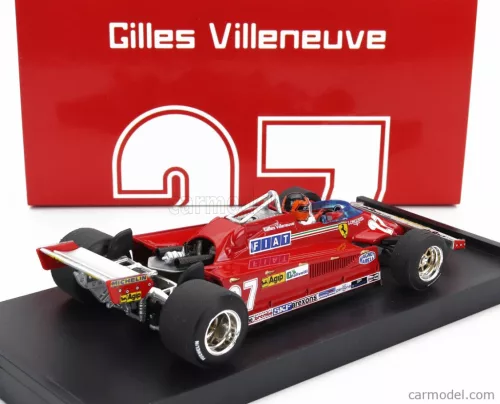 FERRARI  F1  126CK TURBO N 27 ITALY GP 1981 GILLES VILLENEUVE - WITH DRIVER FIGURE  RED