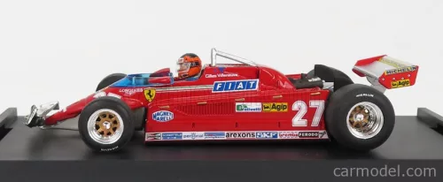 FERRARI  F1  126CK TURBO N 27 GP CANADA MONTREAL 1981 ALETTONE DANNEGGIATO DAL GIRO (LAP) 39 AL 54 GILLES VILLENEUVE - WITH DRIVER FIGURE