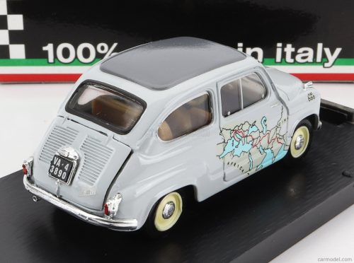 FIAT  600 RALLY RAID ROMA-CALCUTTA 1955 13.260Km IN 11 GIORNI - 11 DAYS  GREY