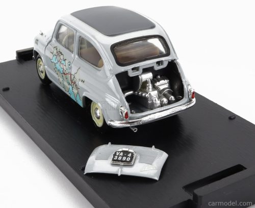 FIAT  600 RALLY RAID ROMA-CALCUTTA 1955 13.260Km IN 11 GIORNI - 11 DAYS  GREY