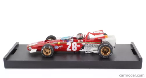 FERRARI  F1  312B N 28 BELGIUM GP 1970 IGNAZIO GIUNTI - WITH DRIVER FIGURE  RED WHITE
