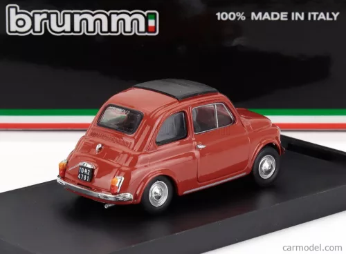 FIAT  500F TETTO CHIUSO - CLOSED 1965  ROSSO MEDIO