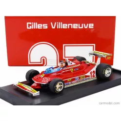   FERRARI  F1  312T4 N 12 2nd GP FRENCH GP 1979 GILLES VILLENEUVE - WITH DRIVER FIGURE  RED