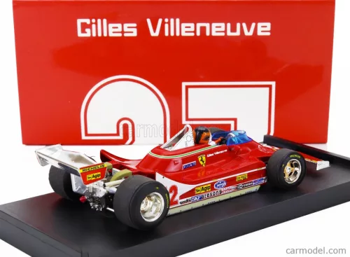 FERRARI  F1  312T4 N 12 2nd GP FRENCH GP 1979 GILLES VILLENEUVE - WITH DRIVER FIGURE  RED