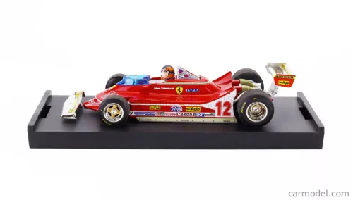 FERRARI  F1  312T4 N 12 2nd GP FRENCH GP 1979 GILLES VILLENEUVE - WITH DRIVER FIGURE  RED