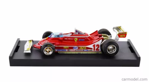 FERRARI  F1  312T4 N 12 2nd GP FRENCH GP 1979 GILLES VILLENEUVE  RED