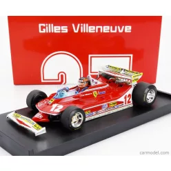   FERRARI  F1  312T4 N 12 MONACO GP 1979 GILLES VILLENEUVE - WITH DRIVER FIGURE  RED