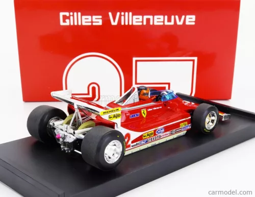 FERRARI  F1  312T4 N 12 MONACO GP 1979 GILLES VILLENEUVE - WITH DRIVER FIGURE  RED
