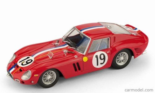 FERRARI  250 GTO 3.0L V12 COUPE TEAM PIERRE NOBLET N 19 2nd 24h LE MANS 1962 JEAN GUICHET - PIERRE NOBLET  RED WHITE BLUE